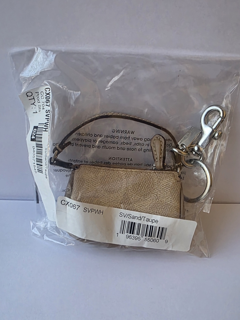 Coach Mini Nolita Bag Charm In Signature Canvas NWT - Picture 4 of 5